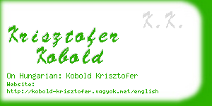 krisztofer kobold business card